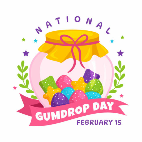 12 National Gumdrop Day Illustration cover image.