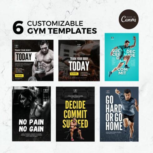 Gym Design Templates Design Bundle cover image.