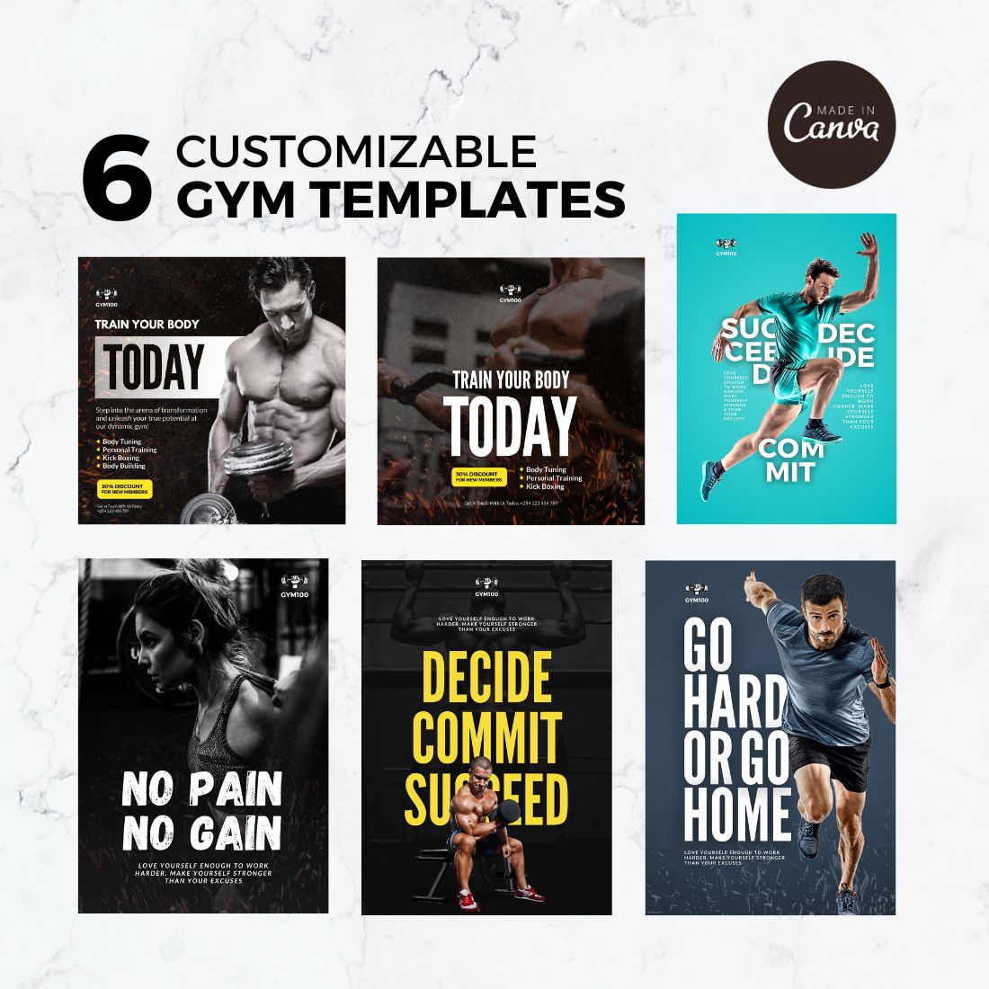 Gym Design Templates Design Bundle preview image.