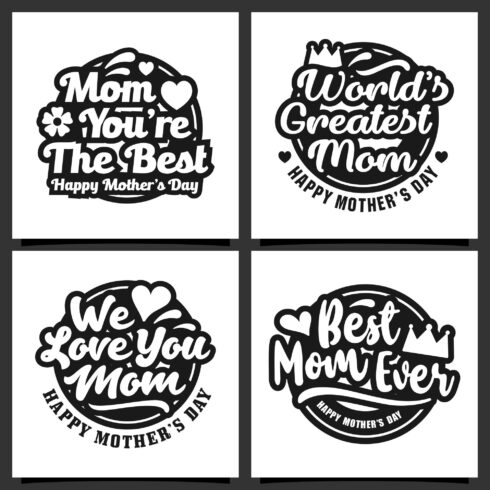 Happy Mother's cay collection badge vector design - $6 cover image.