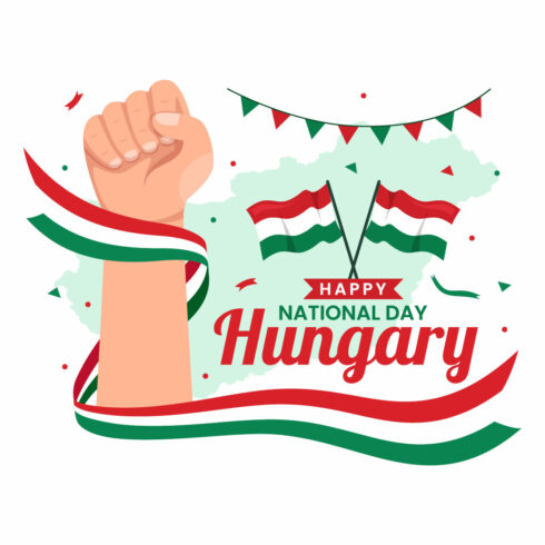 12 Happy Hungary National Day Illustration cover image.