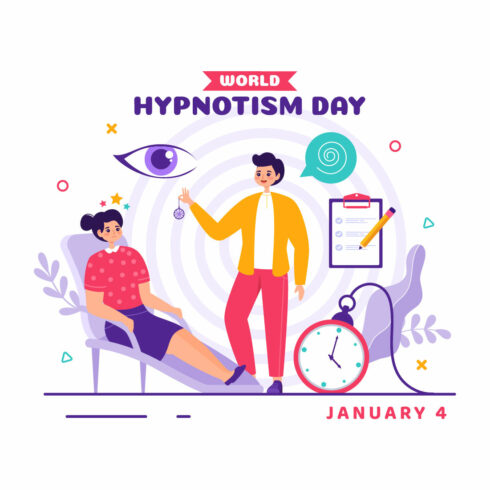 12 World Hypnotism Day Illustration cover image.