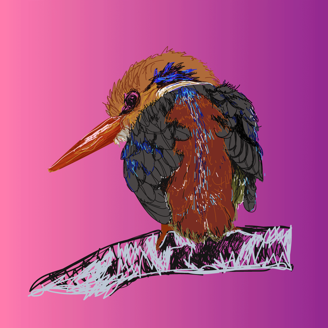 Kingfisher birds Vector Design preview image.