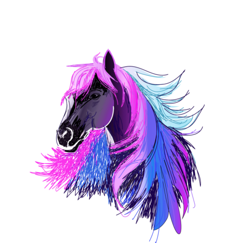 Colorful Horse Vector Design  cover image.