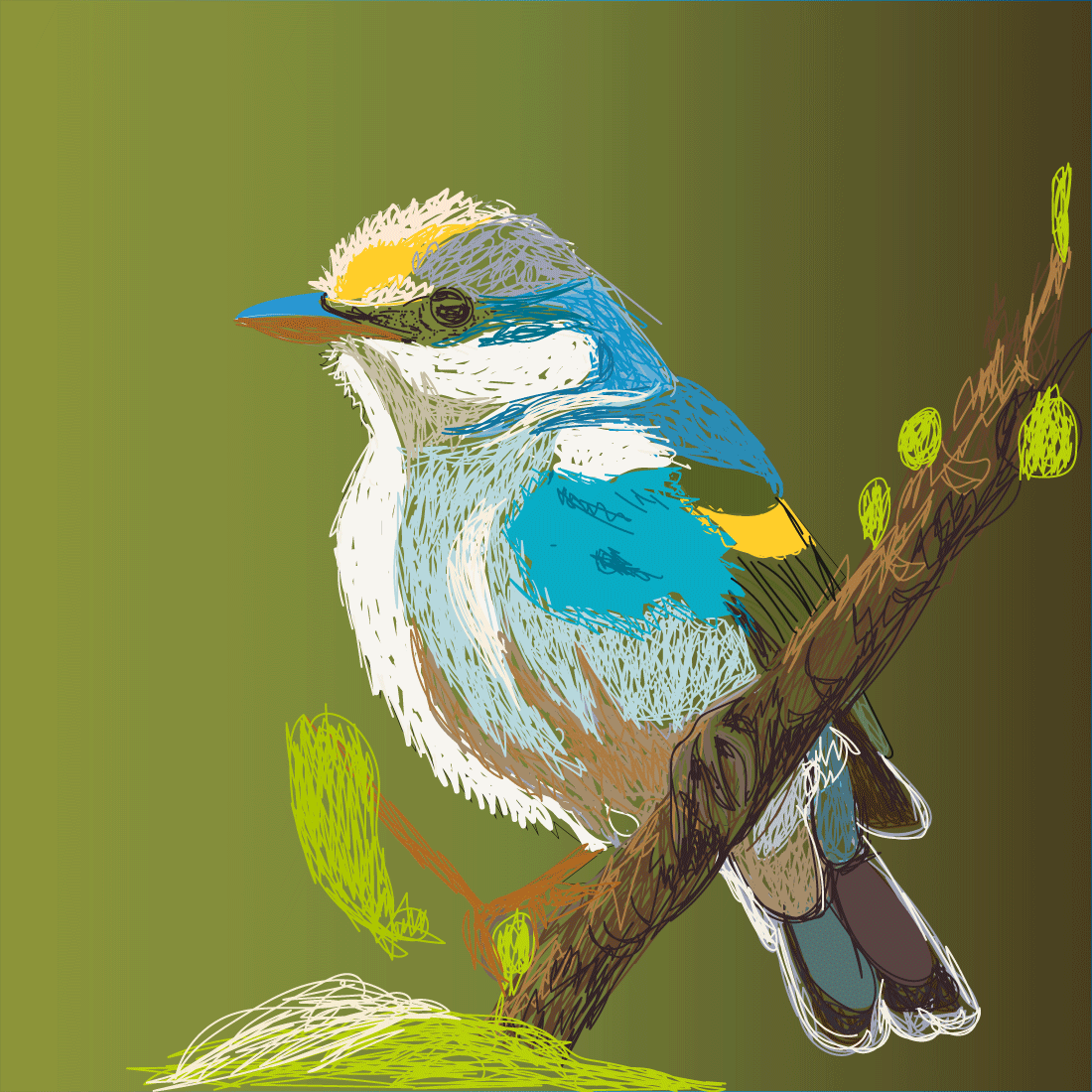 Beautiful Natural birds Vector Design  preview image.