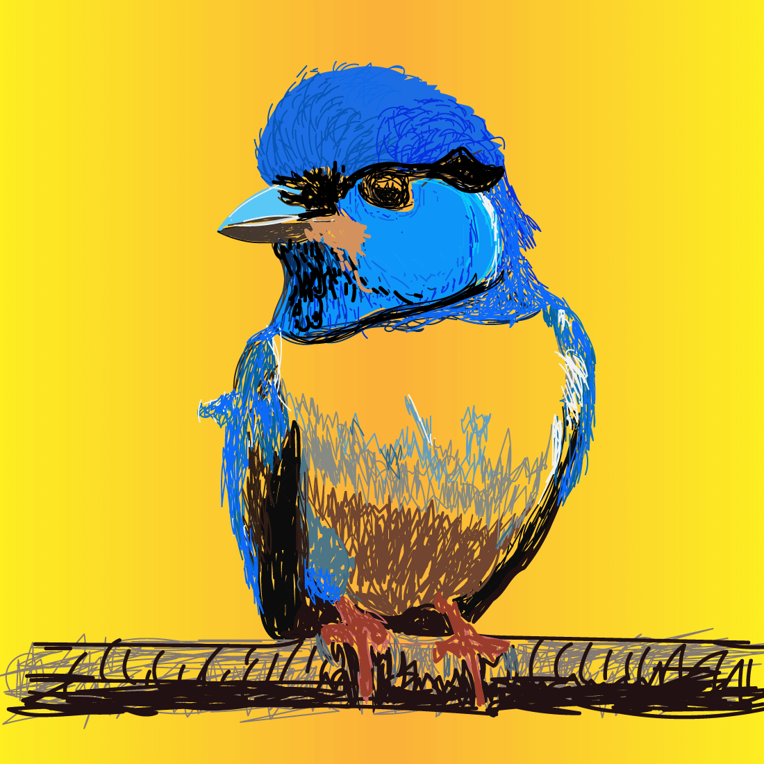 Blue Beautiful Natural birds Vector Design  preview image.