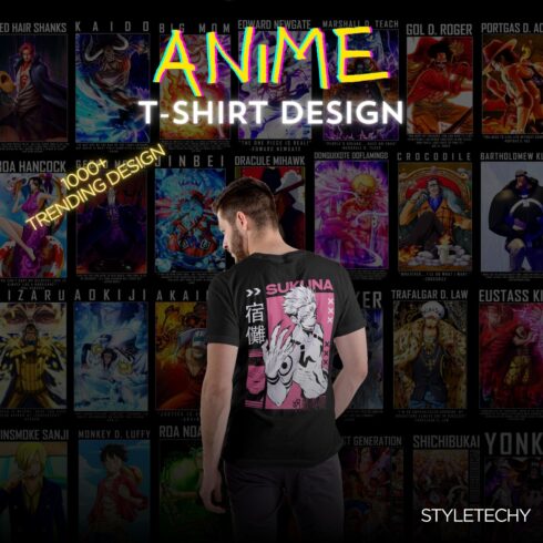 Anime Trending T-Shirt design 1000+ Premium Quality SVG File , anime streetwear, anime vector, anime designs, Specially- Anime Design Bundle cover image.