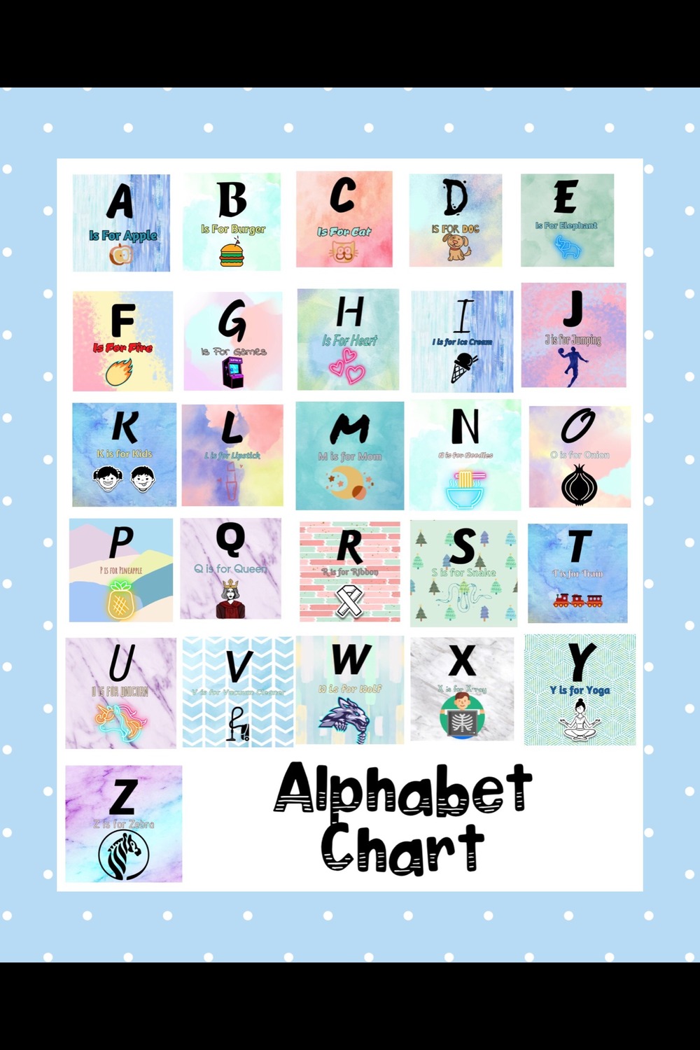 #Discounted#Alphabet Bundle Chart And Flashcards!! pinterest preview image.