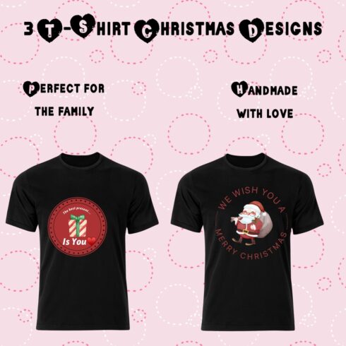 3 Christmas T-Shirts for the Family cover image.