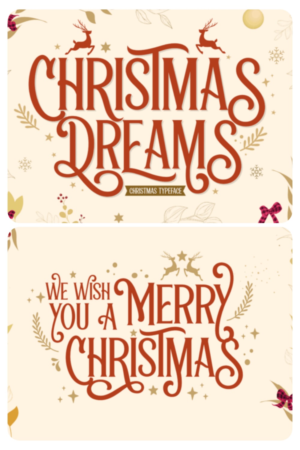 Christmas Dreams Font pinterest preview image.