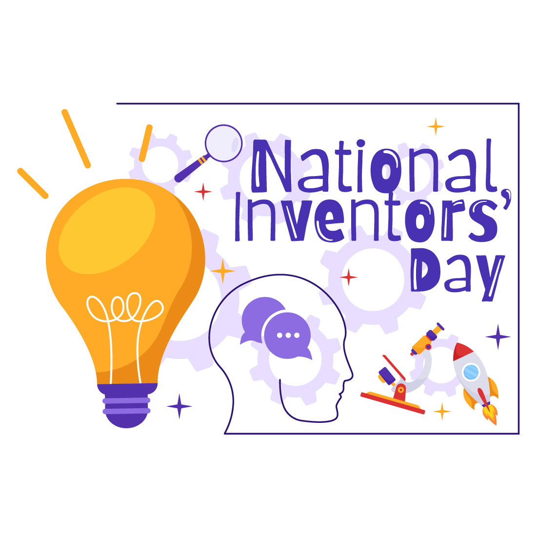 13 National Inventors Day Illustration preview image.