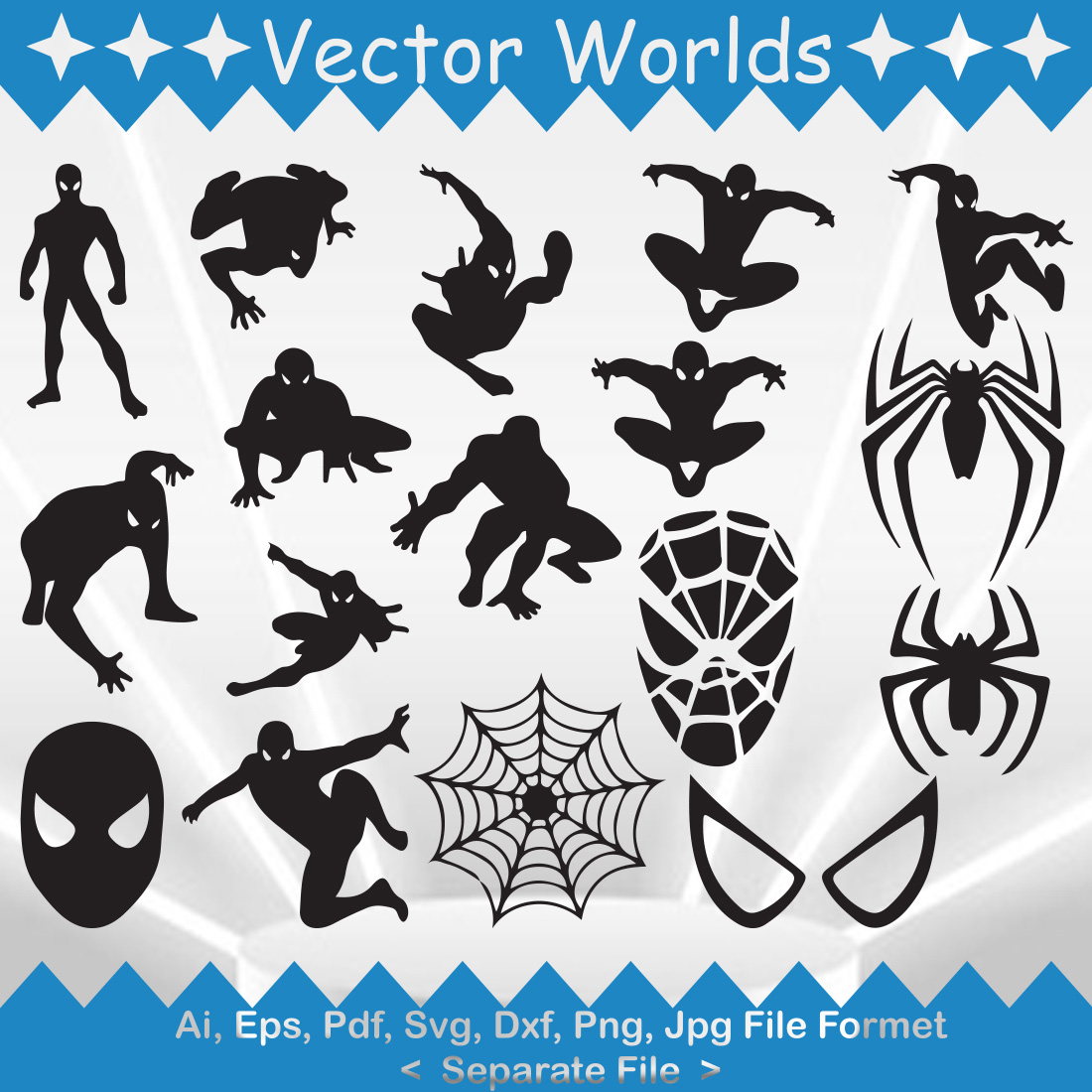 Spiderman SVG Vector Design preview image.