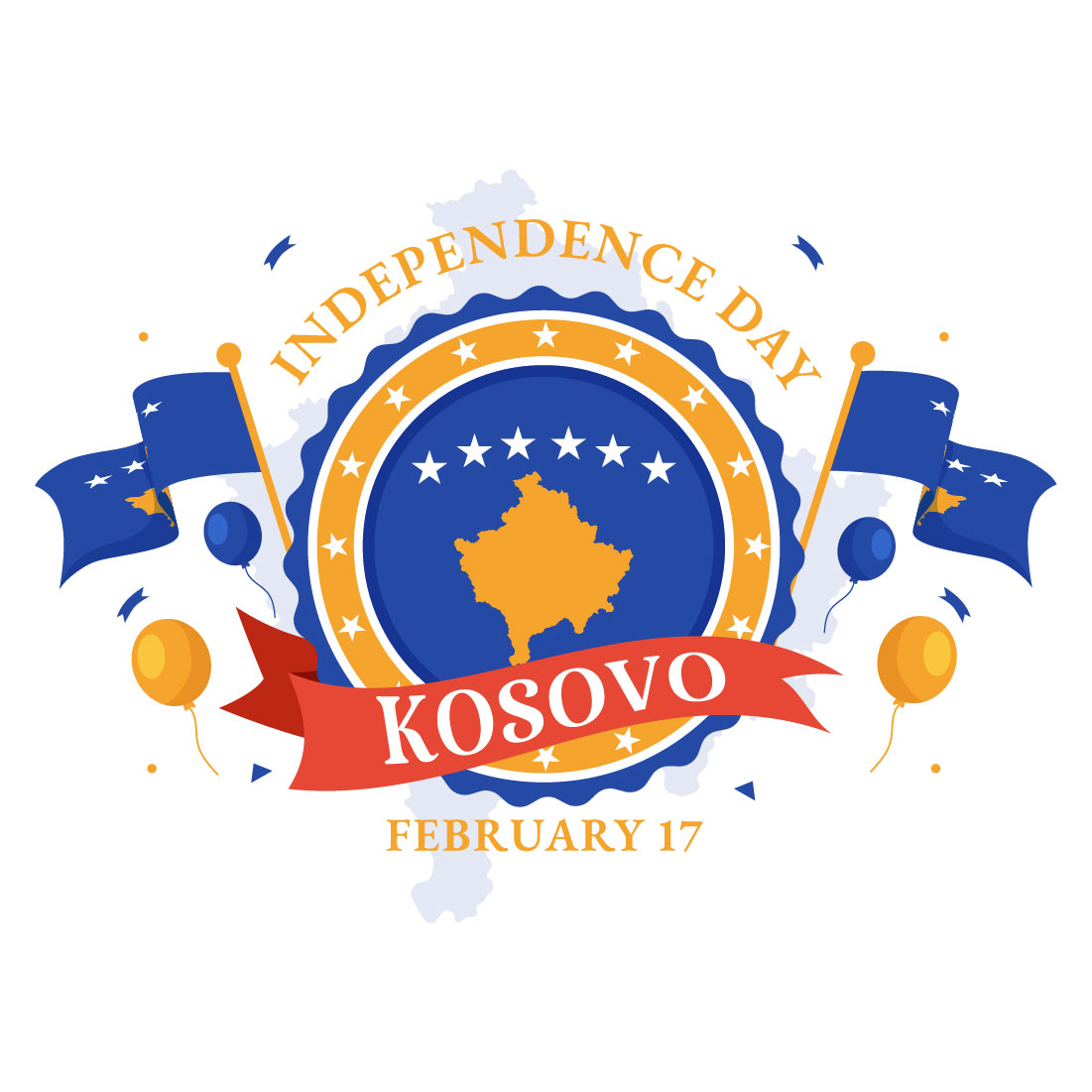 13 Kosovo Independence Day Illustration preview image.