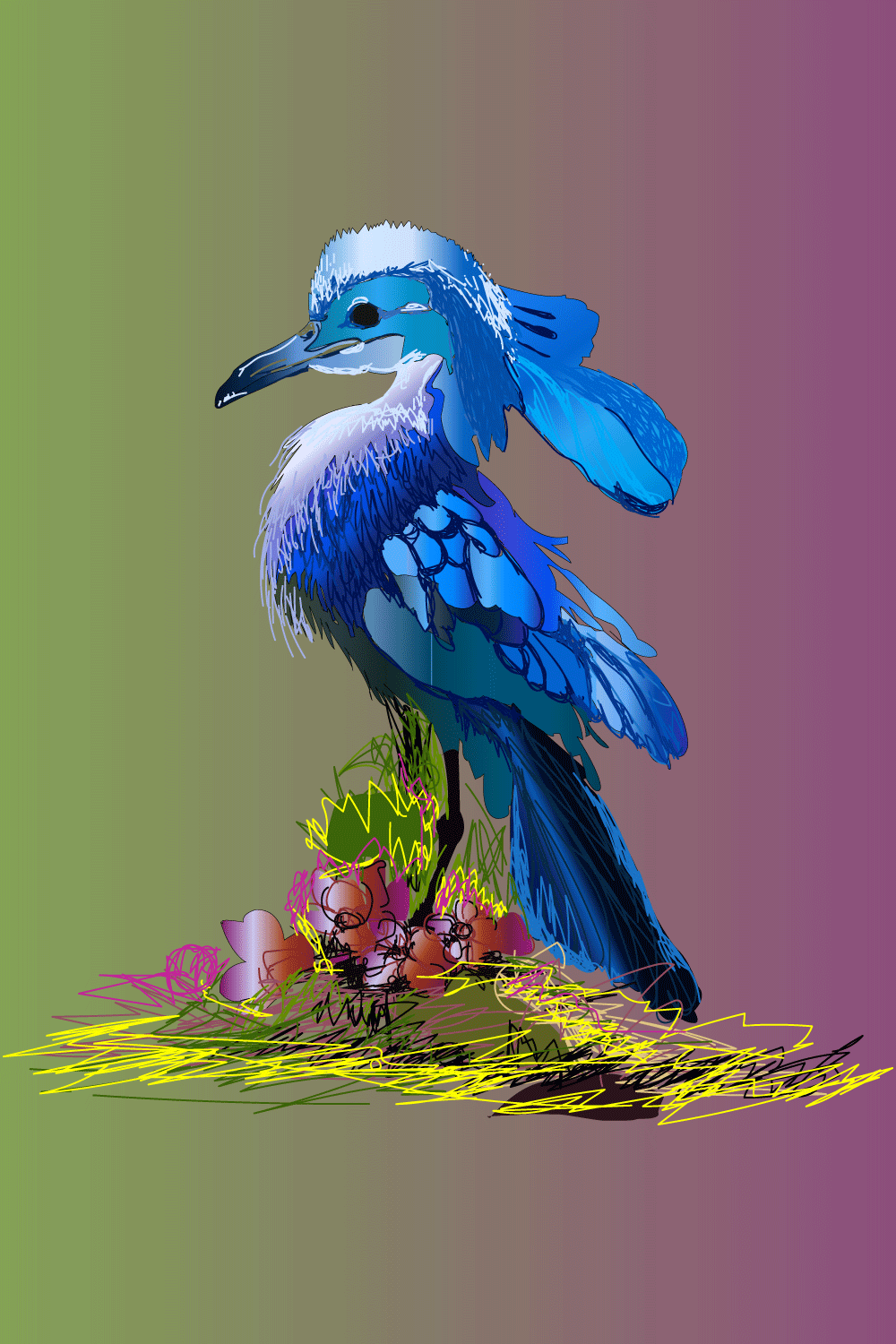 Blue jay Beautiful Natural birds Vector Design  pinterest preview image.