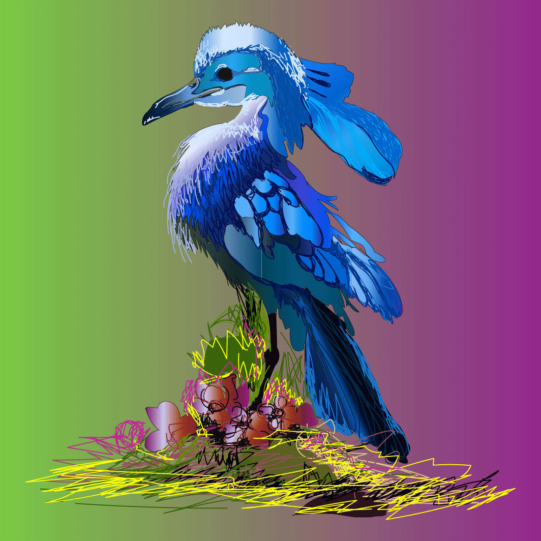 Blue jay Beautiful Natural birds Vector Design  preview image.