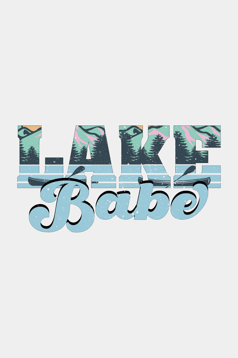 Lake Summer T-shirt Design pinterest preview image.
