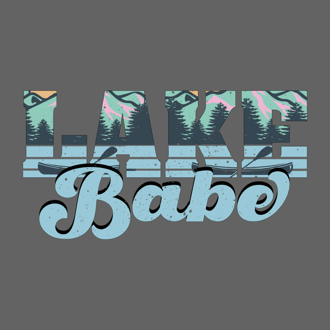 Lake Summer T-shirt Design preview image.