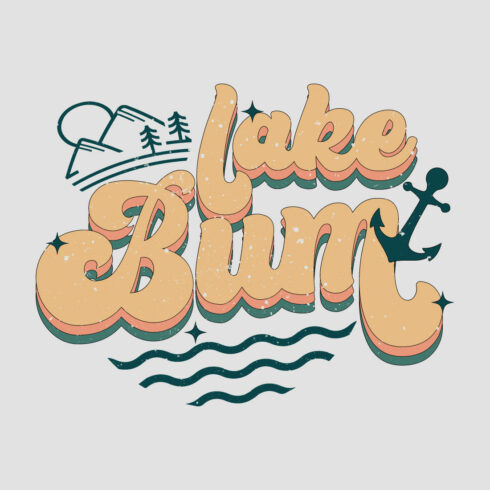 Lake Summer T-shirt Design cover image.