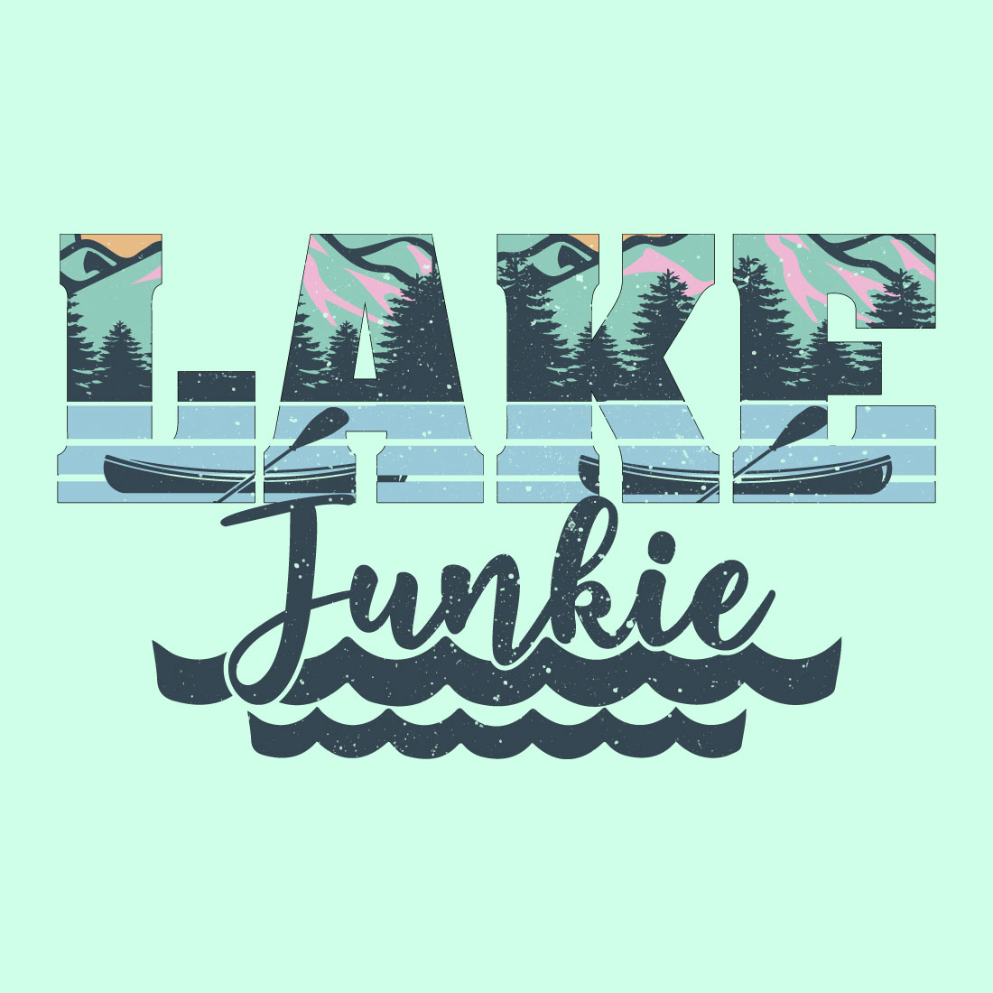 Lake Summer T-shirt Design preview image.