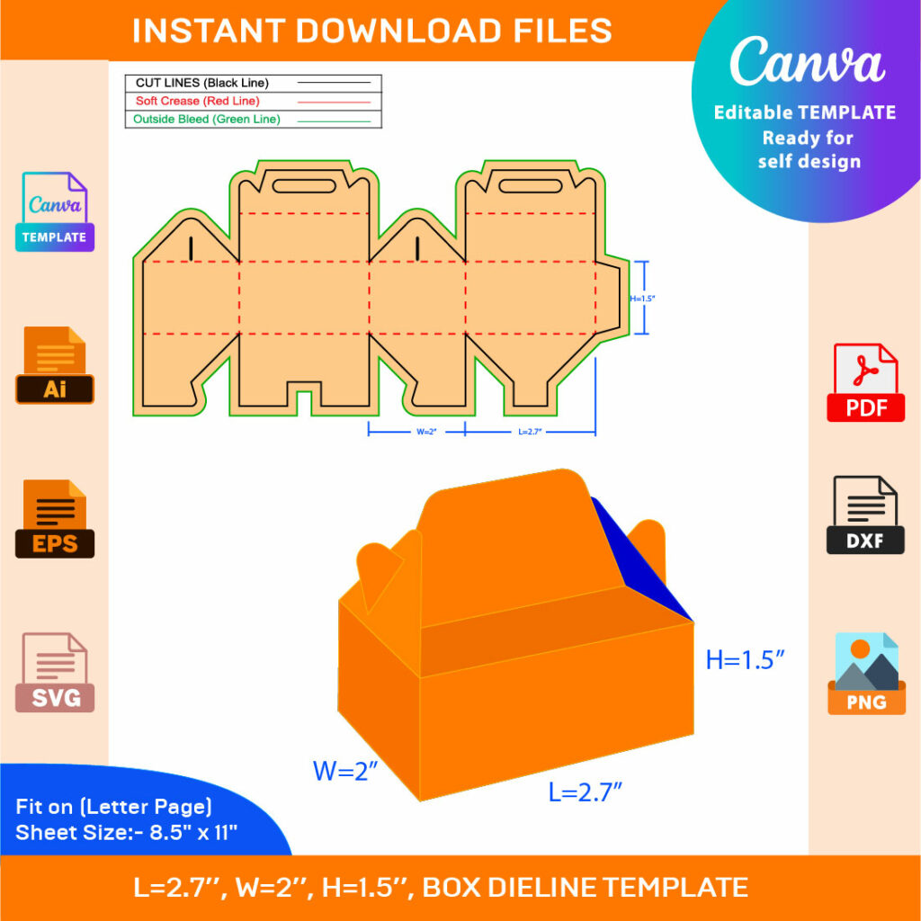 Large Gable Box Template svg box Cricut - MasterBundles