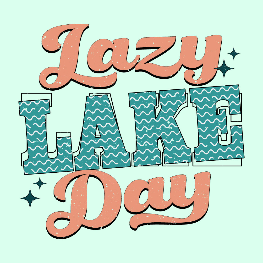 Lake Summer T-shirt Design preview image.