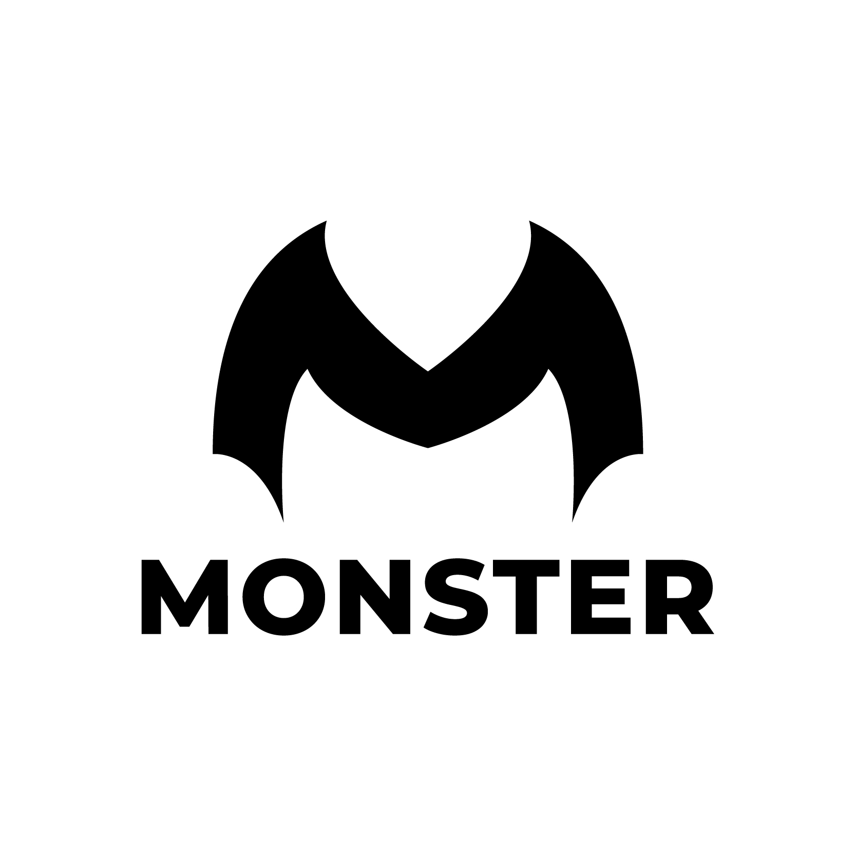 letter m monster logo bw 607