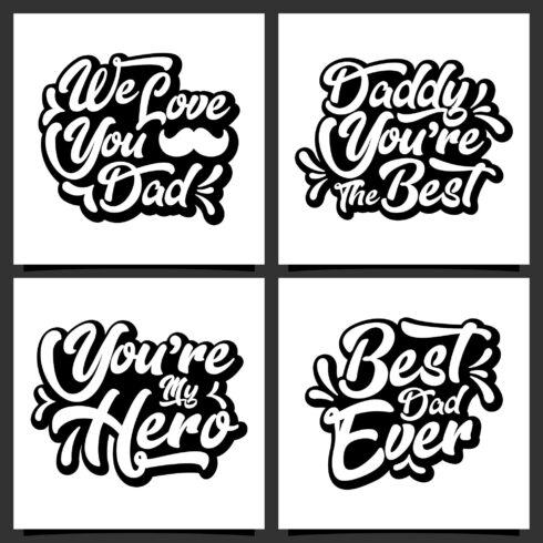 Lettering Father's Day vector design collection - $6 cover image.