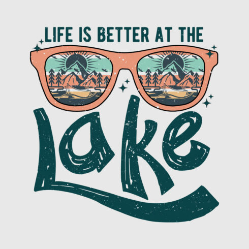 Lake Summer T-shirt Design cover image.