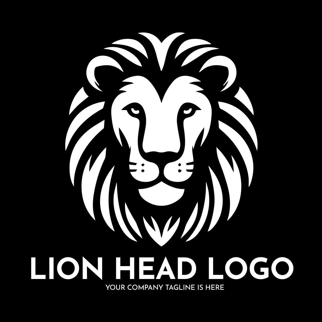 Modern Iconic Lion Head Logo preview image.