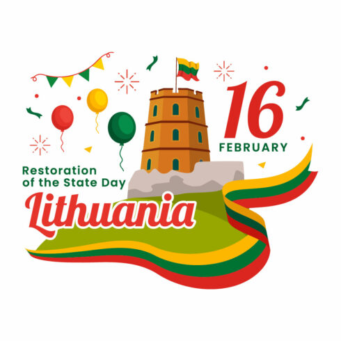 16 Lithuania Restoration of the State Day Illustration cover image.