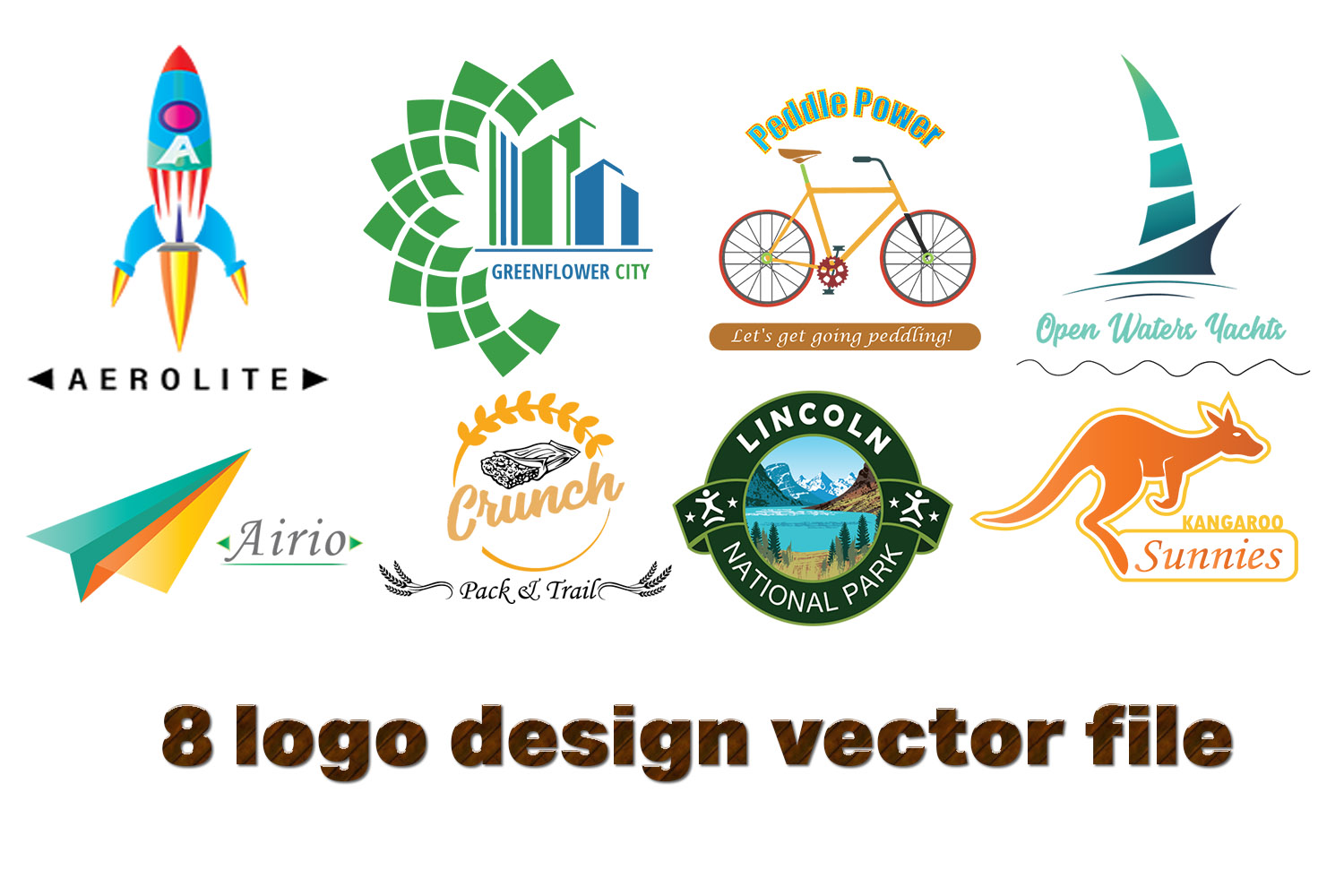 8 logo design vector file pinterest preview image.