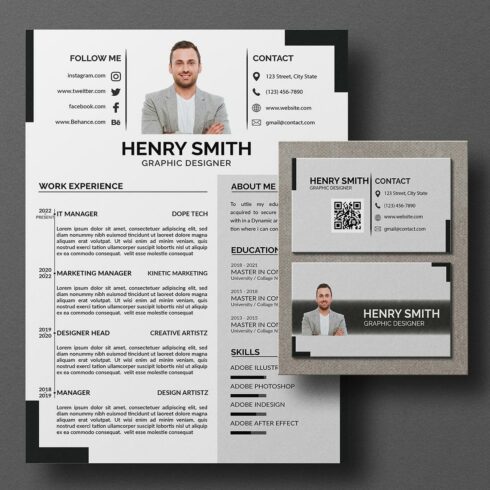 Cv / Resume Template cover image.