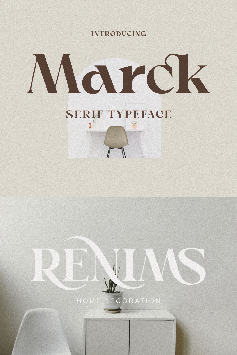 Marck _ Modern Typeface pinterest preview image.