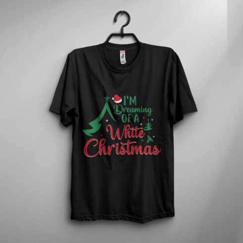 I'm Dreaming of a White Christmas T-shirt design cover image.