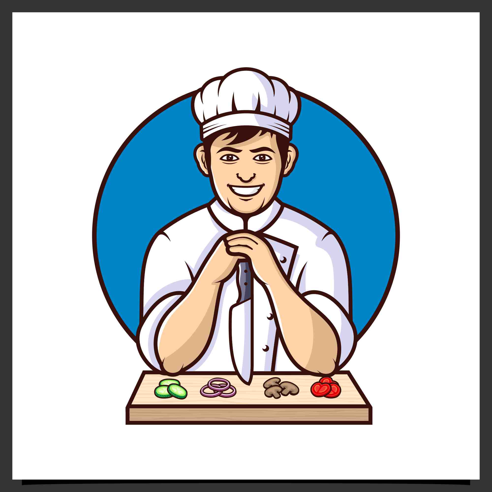 master chef mascot vector logo design 1 484