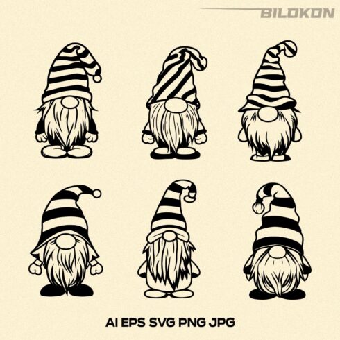 Garden Gnome SVG, Cute Garden Gnome,Nordic Gnome SVG Vector cover image.