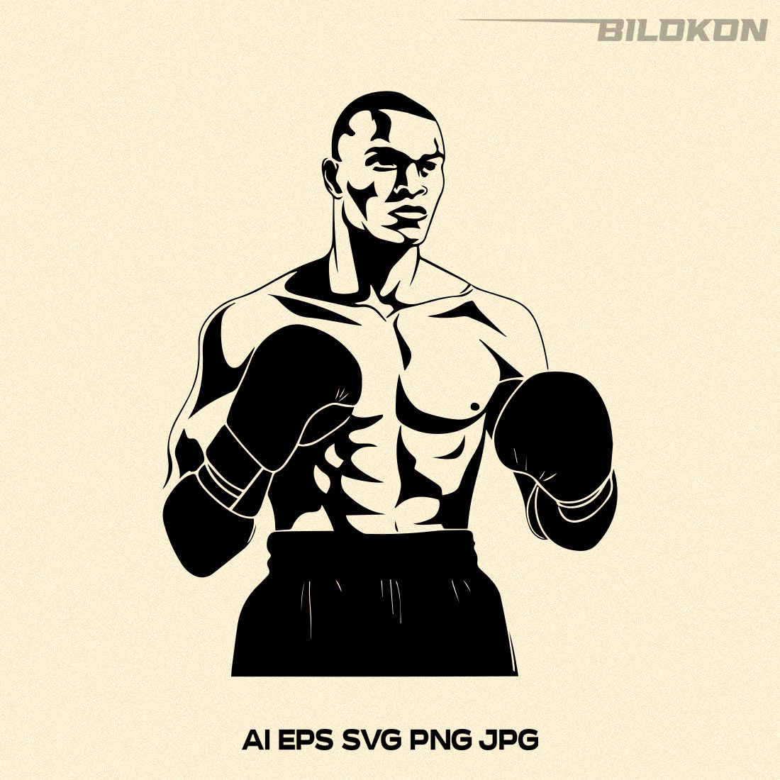 Boxer SVG, MMA Fighter SVG, Sport Box, Vector preview image.