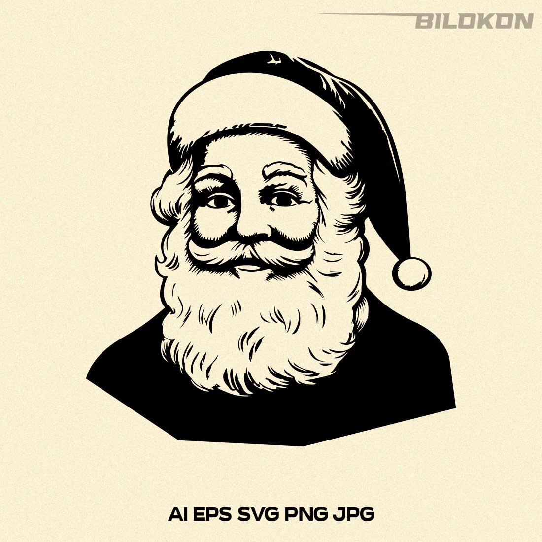 Retro Santa Claus, Santa Claus head SVG Vector cover image.