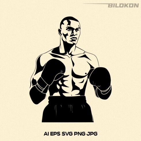 Boxer SVG, MMA Fighter SVG, Sport Box, Vector cover image.