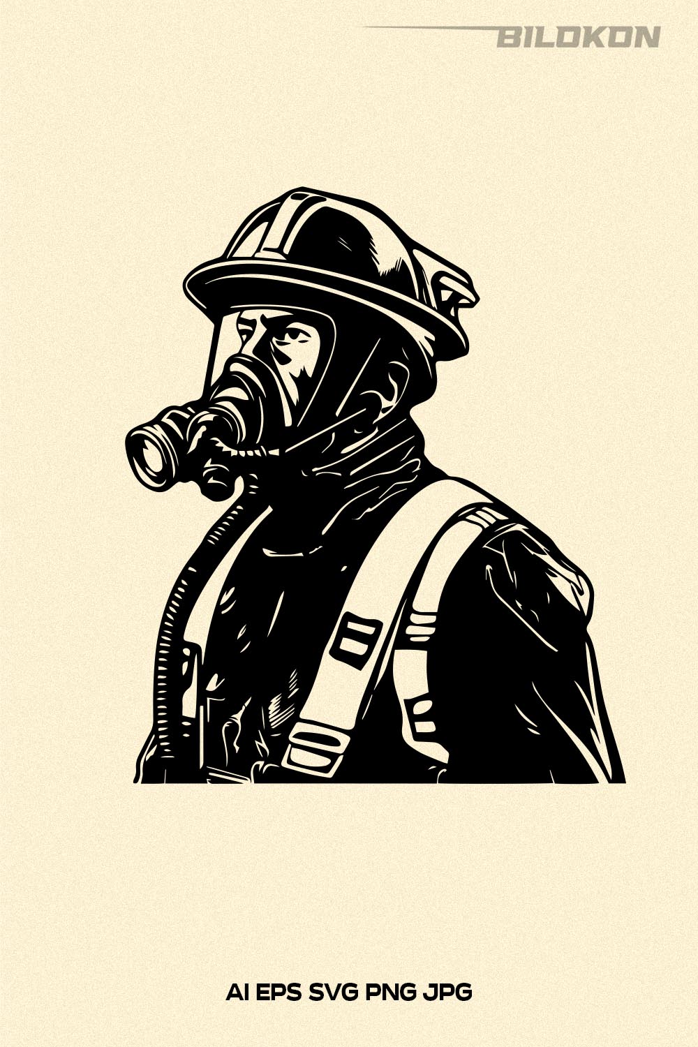 Firefighters SVG Fireman SVG Vector Design pinterest preview image.