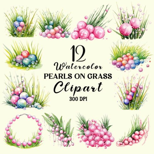 Watercolor Pearl Oyster Clipart cover image.