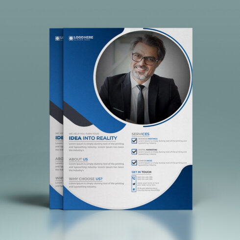 Corporate business flyer and company proposal template cover image.