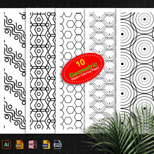 Geometric Seamless Pattern Digital Papers cover image.