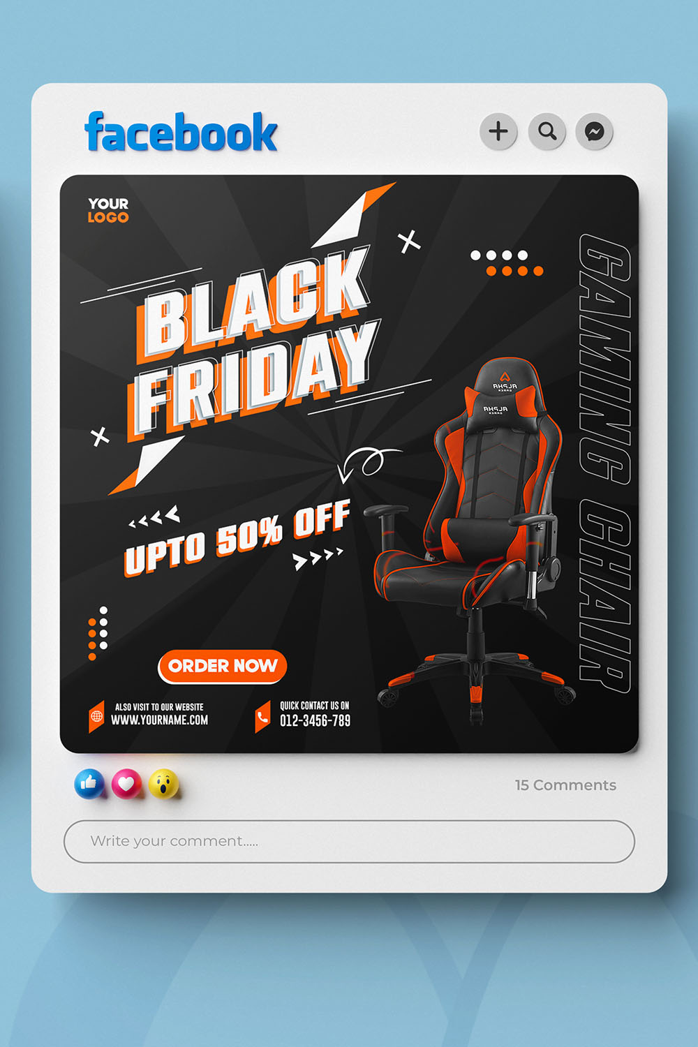 4 Creative Social Media Black Friday Sales Poster Design pinterest preview image.