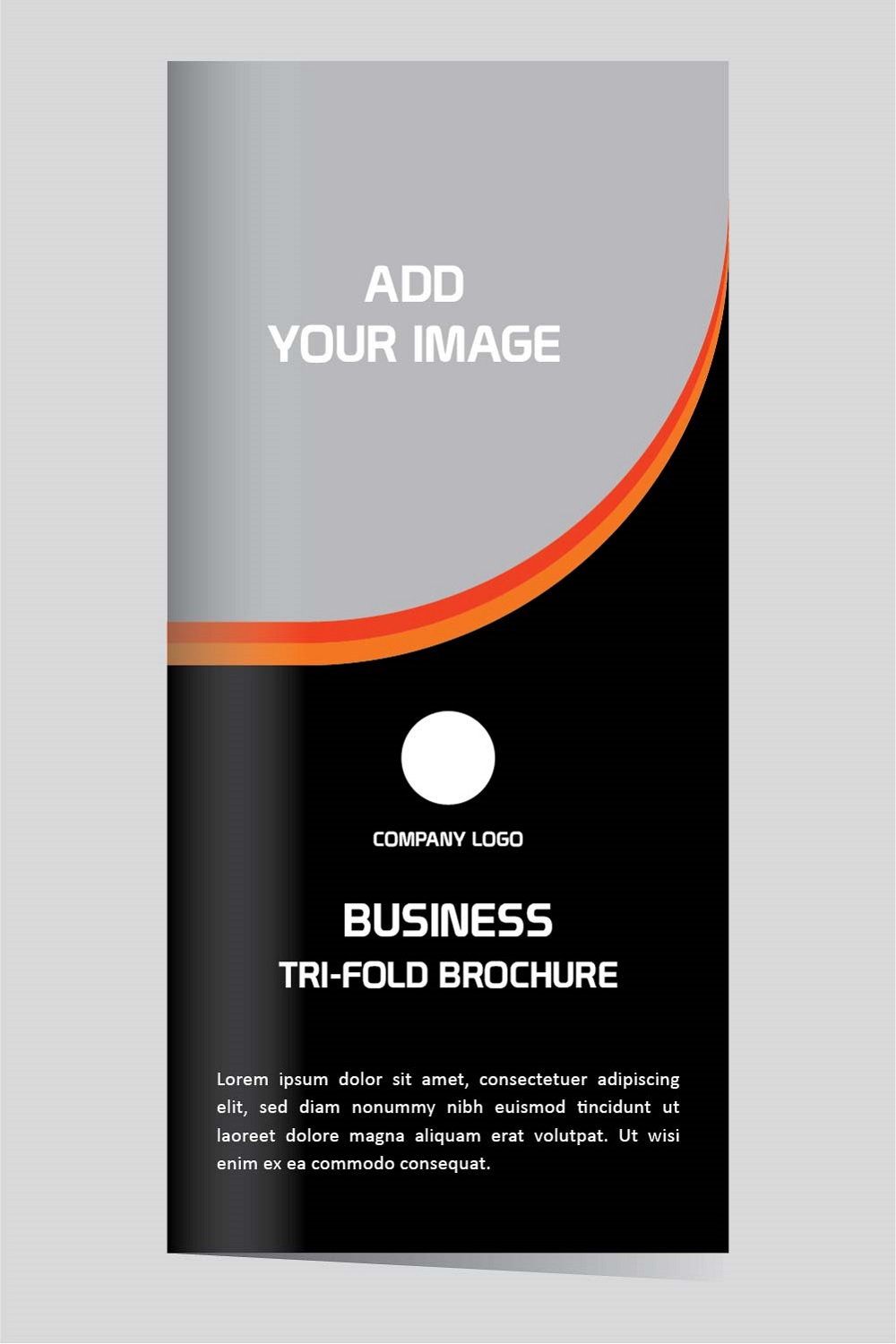 Modern Business Tri fold brochure design template editable pinterest preview image.