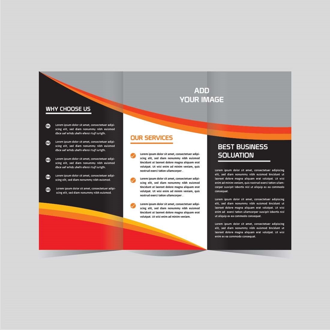 modern business tri fold brochure design template editable and resizable 03 911