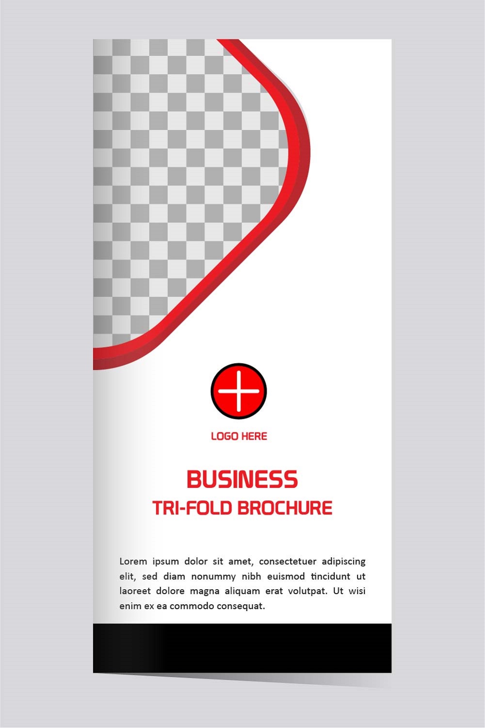 Modern Business Tri fold brochure template pinterest preview image.