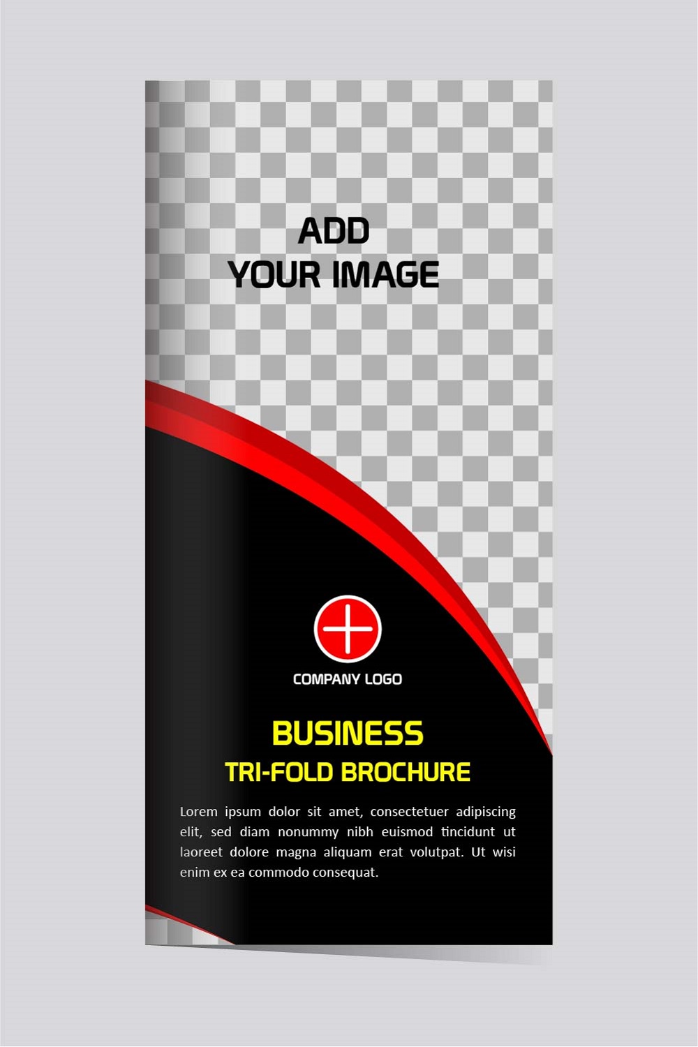 Modern Tri fold Business brochure design pinterest preview image.