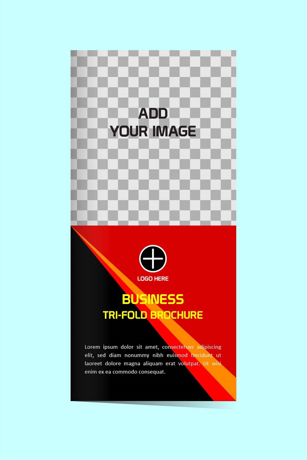 Modern Tri fold Business brochure design template pinterest preview image.