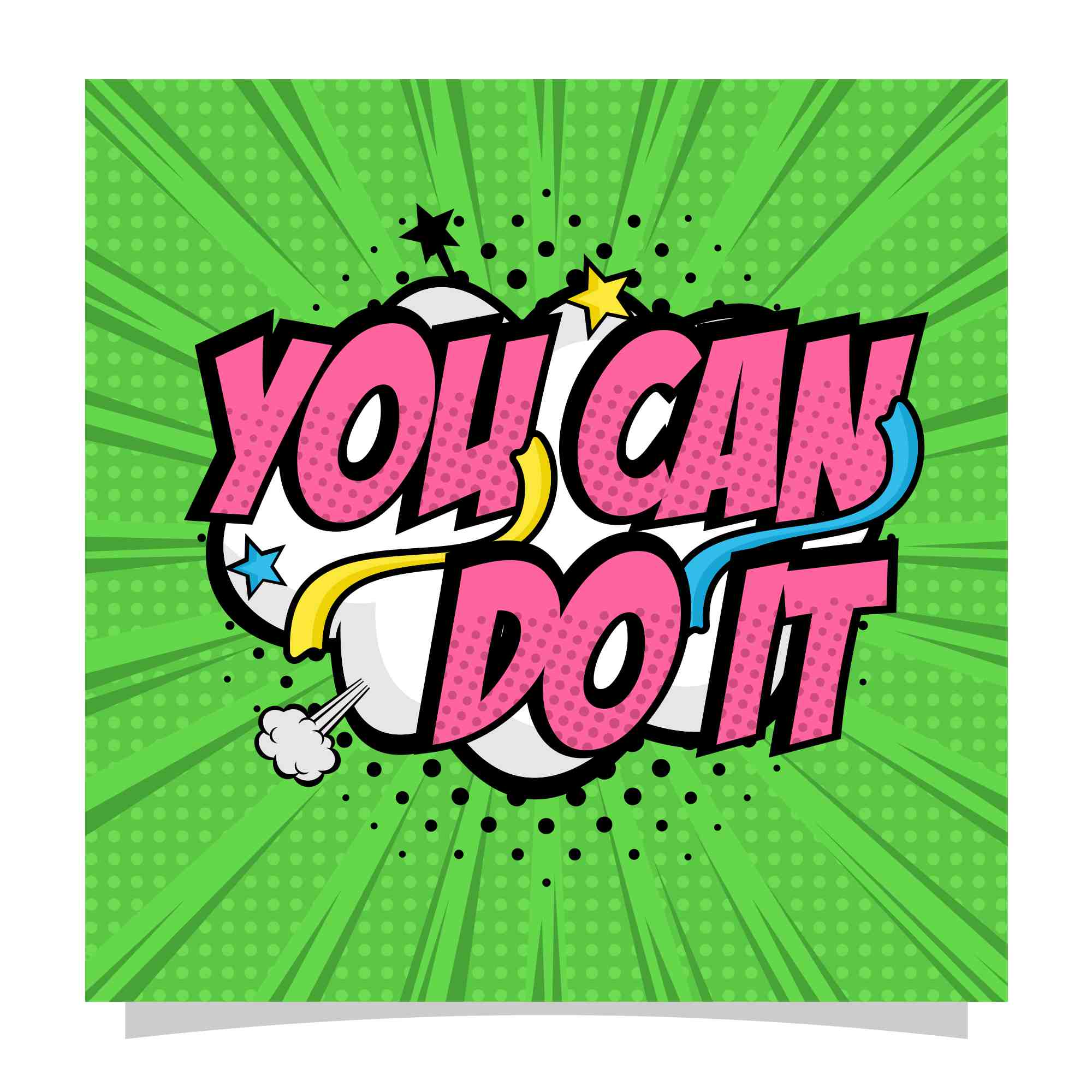 You can do it motivational poster Stock Vector